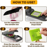 13-in-1 Multifunctional Vegetable Chopper with Container – Slicer, Dicer & Onion Chopper for Quick Meal Prep 🥕🧅