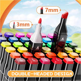 Alcohol Art Marker Set – Double-Headed Artist Markers with Brush & Chisel Tips (Up to 168 Colors)