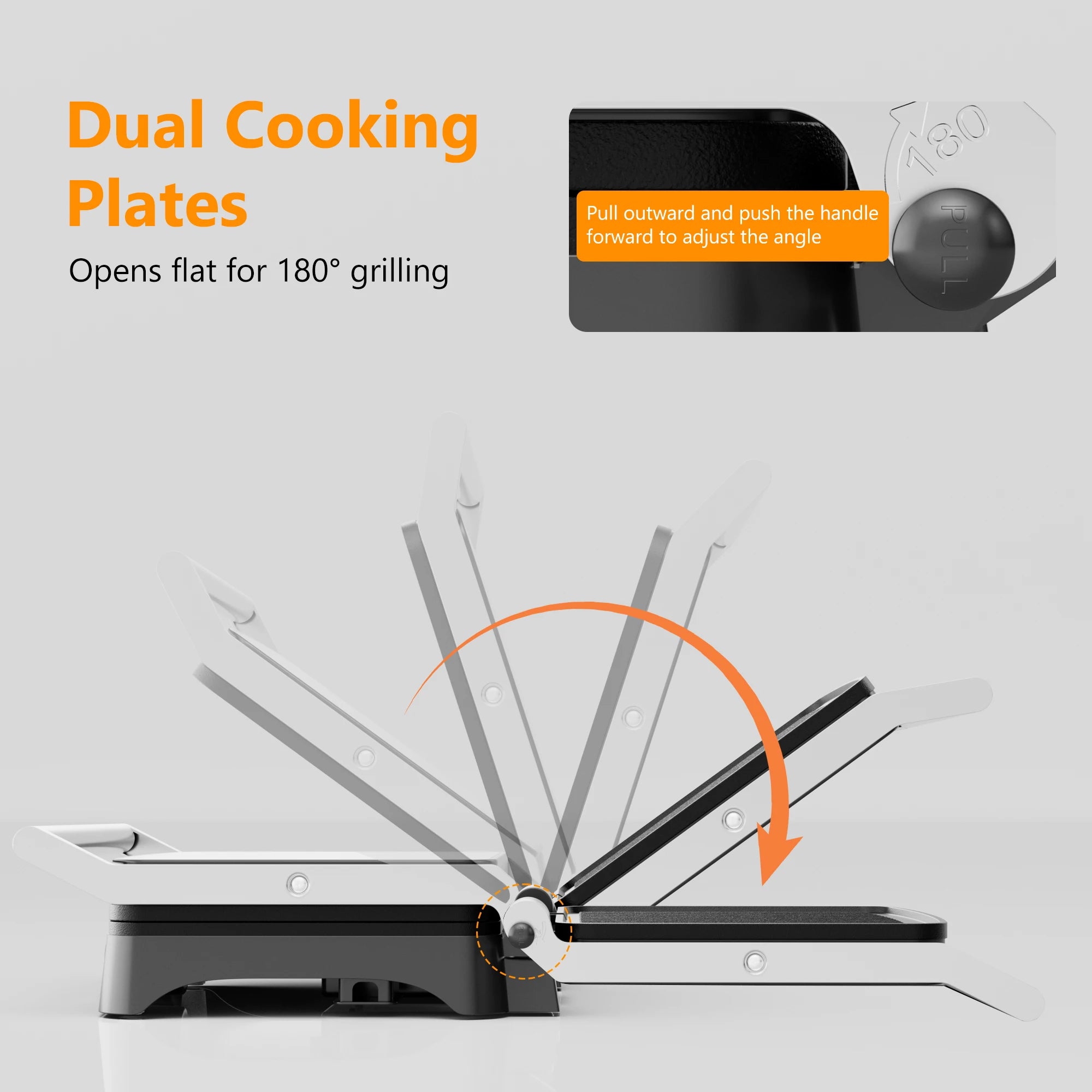 Panini Press Grill 4‑Slice – Indoor Sandwich Maker with Temperature Control, Non‑Stick Plates & 180° Opening 1200 W