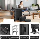 5-Piece ABS+PC Hardshell Luggage Set – Carry-On & Checked Suitcases with Spinner Wheels and TSA Locks for Business & Plane Travel