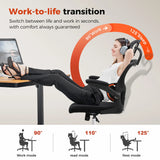 💺 Comhoma Ergonomic Office Chair – Executive Desk Chair with 3D Headrest & Flip-Up Armrests for Home & Office Comfort