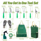 11PCS Garden Tool Set – Professional Gardening Kit with Organizer Handbag for Digging, Planting & Pruning