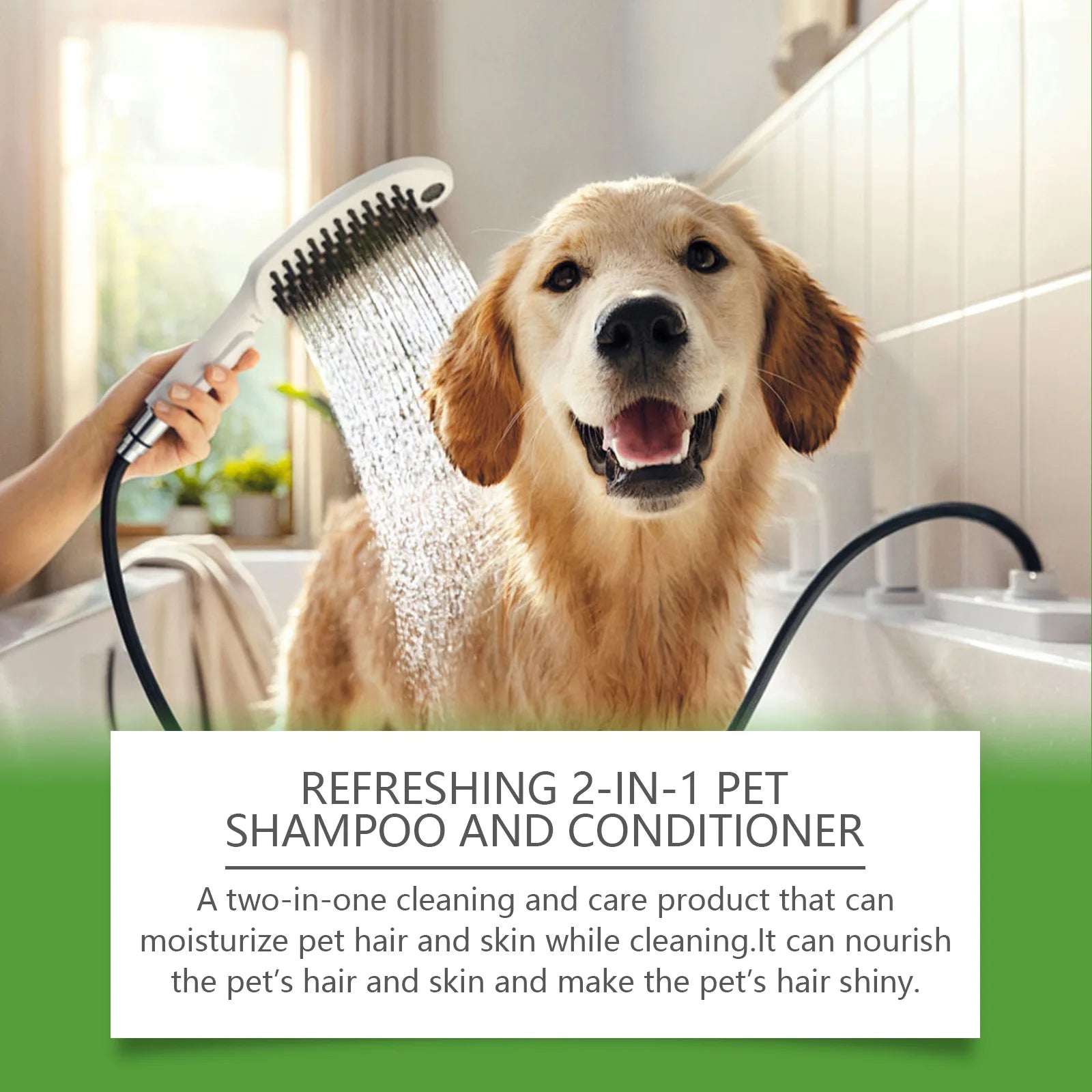 Yegbong 2-in-1 Pet Shampoo & Conditioner – 100ML Cat & Dog Bath Formula, Odor Eliminating, Anti-Itch & Smooth Hair Care