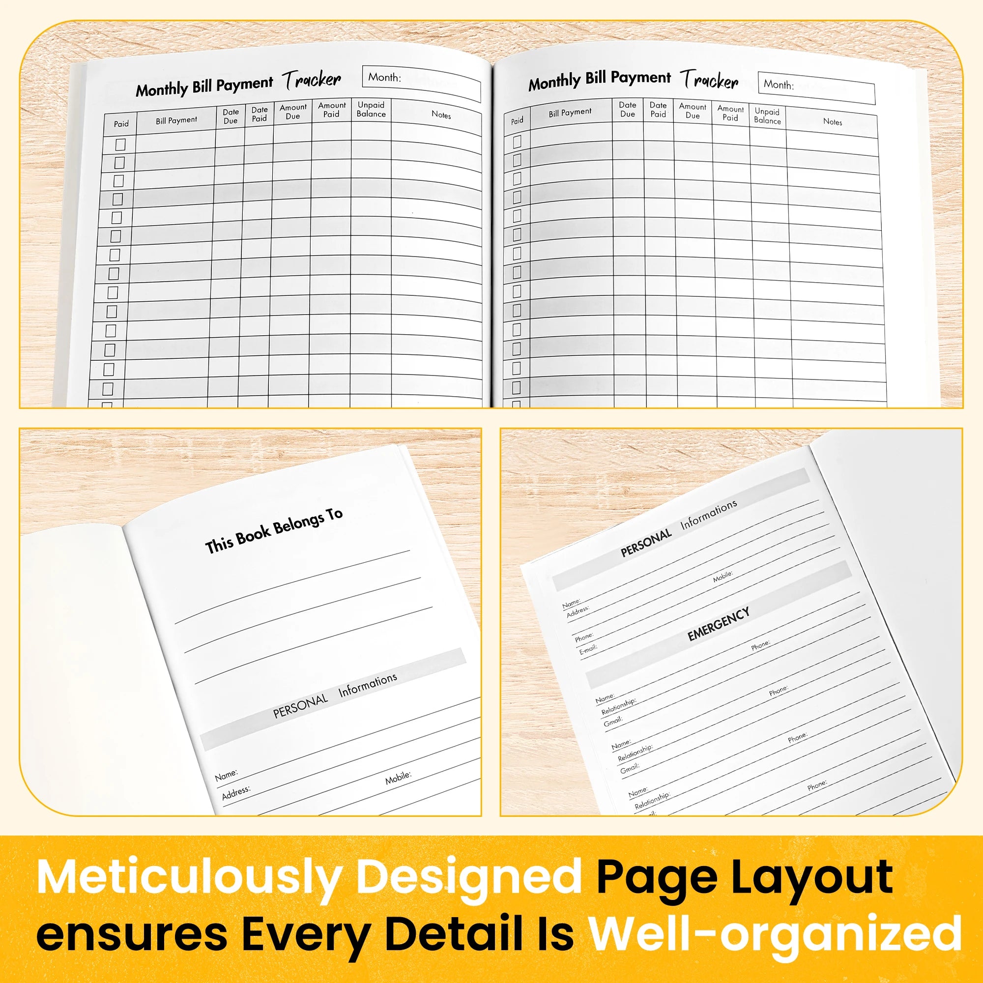 Bill Tracker & Budget Planner – 100-Page Monthly Expense Organizer for Smart Financial Management 💰