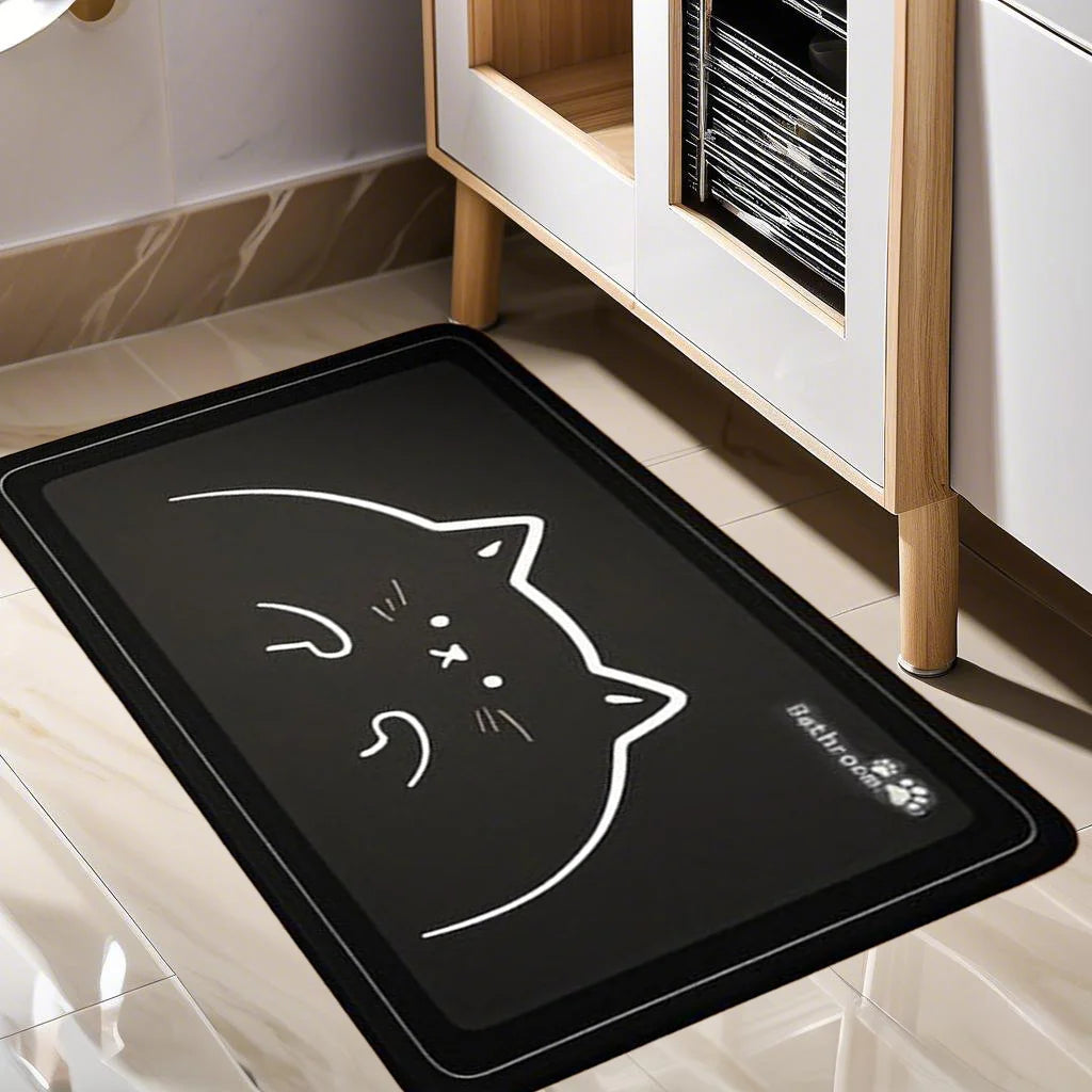 Water-Absorbing & Quick-Dry Anti-Slip Floor Mat – Bathroom Entrance Rug for Pet Food Pad & Kitchen Coffee Area