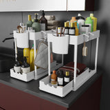 2-Tier Sliding Under-Sink Cabinet Organizer – Pull-Out Storage Rack for Kitchen & Bathroom