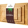 “4-Piece Extra Large Bamboo Cutting Board Set – Heavy Duty Kitchen Boards with Juice Groove & Inner Handles”