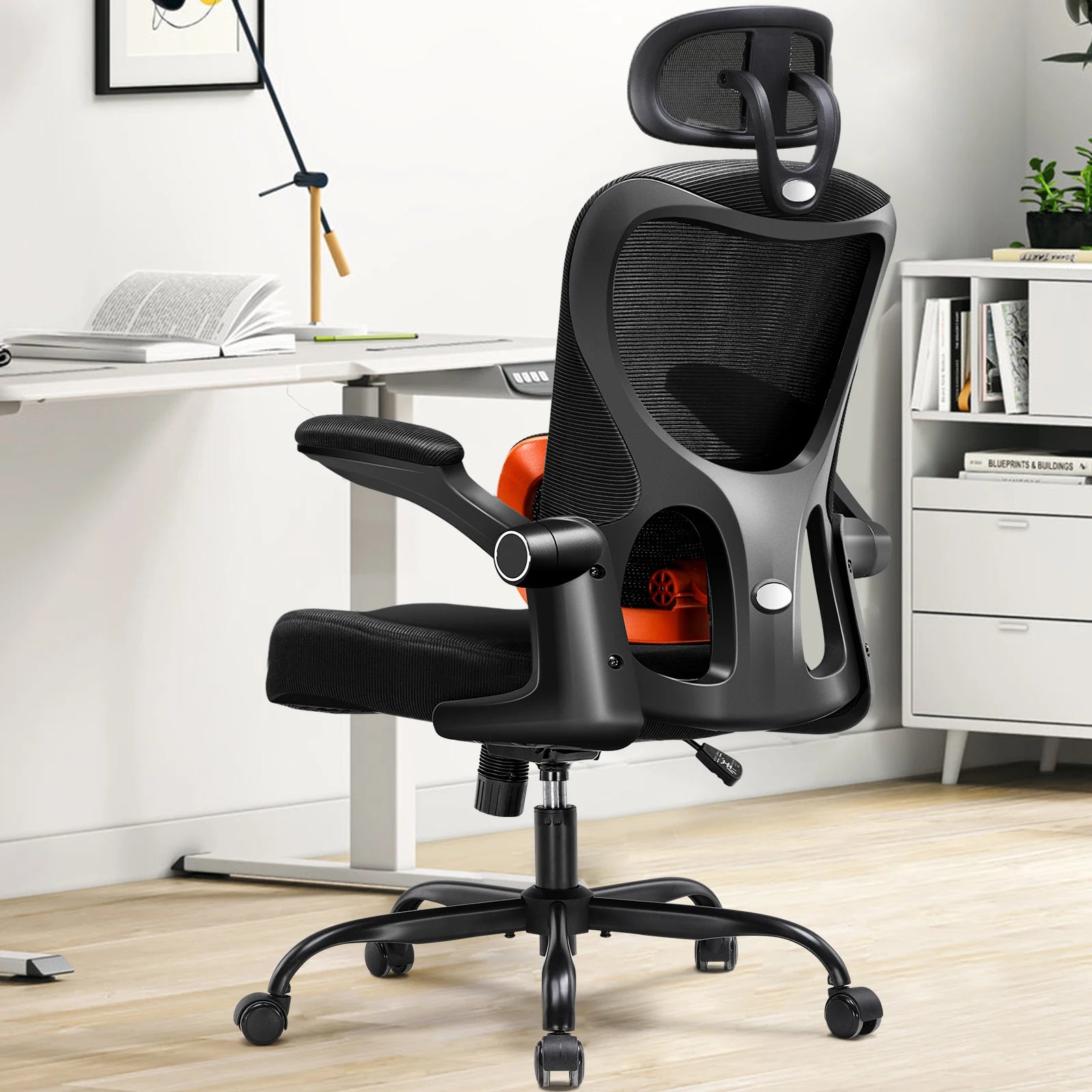 💺 Comhoma Ergonomic Office Chair – Executive Desk Chair with 3D Headrest & Flip-Up Armrests for Home & Office Comfort