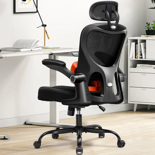 💺 Comhoma Ergonomic Office Chair – Executive Desk Chair with 3D Headrest & Flip-Up Armrests for Home & Office Comfort
