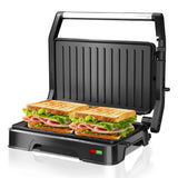 Pars Khazar SM‑850P Panini Press & Sandwich Maker – 850 W, Non-Stick Plates, Locking Lid