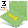 HTVRONT 3-Pack 12×12″ PVC Adhesive Cutting Mats – Mixed Colors for Cricut & DIY Machines