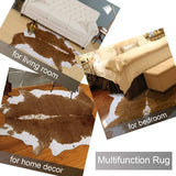 Faux Cowhide Area Rug – Large Soft Animal Print Carpet for Living Room & Bedroom Western Home Décor