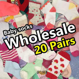 20-Pairs Baby Socks Bundle – Wholesale Cotton Socks for Infant Boys & Girls, Bulk Toddler Kids’ Essentials Set