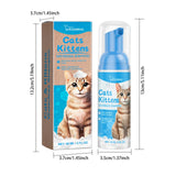 Yegbong Cat Cleaning Mousse – 60ML Waterless Pet Shampoo for Kittens & Cats, Removes Dirt & Oil, Moisturizes & Smooths Fur