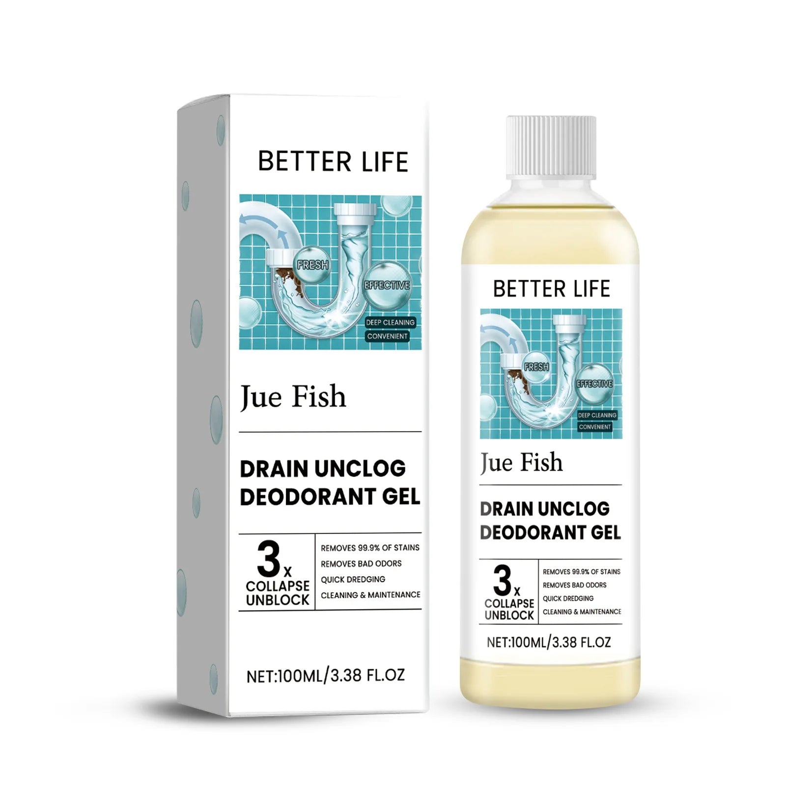 Pipeline Dredge Agent – 100 mL Drain Cleaner & Deodorant Gel for Kitchen & Bathroom Pipes