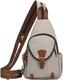 KOULI BUIR Canvas Sling Bag — Convertible Crossbody Chest Daypack for Outdoor Cycling, Hiking & Travel
