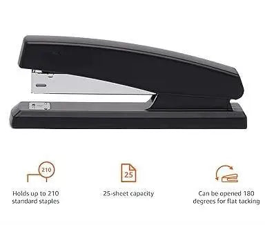 📎 Office Stapler – 25-Sheet Capacity with Non-Slip Base, Includes 1000 Staples for Home, School & Office Use