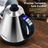 Stainless Steel Electric Gooseneck Kettle with Coffee Dripper – Pour-Over Kettle with Temperature Control & LED Display