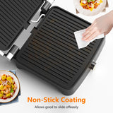 Panini Press Grill 4‑Slice – Indoor Sandwich Maker with Temperature Control, Non‑Stick Plates & 180° Opening 1200 W