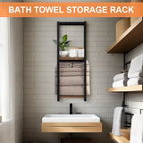 2-Tier Wall-Mounted Towel Storage Rack – Space-Saving Bathroom & Bedroom Organizer