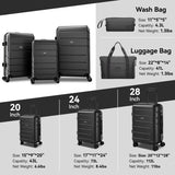 5-Piece ABS+PC Hardshell Luggage Set – Carry-On & Checked Suitcases with Spinner Wheels and TSA Locks for Business & Plane Travel