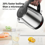 Electric Tea Kettle 1.7 L – Stainless Steel, LED Indicator, Fast-Boil Hot Water Boiler for Kitchen Use 💧🔥
