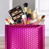 50 Pack Shiny Pink Poly Bubble Mailers – 6.12″×9.5″ Padded Envelopes for Shipping, Packaging & Mailing