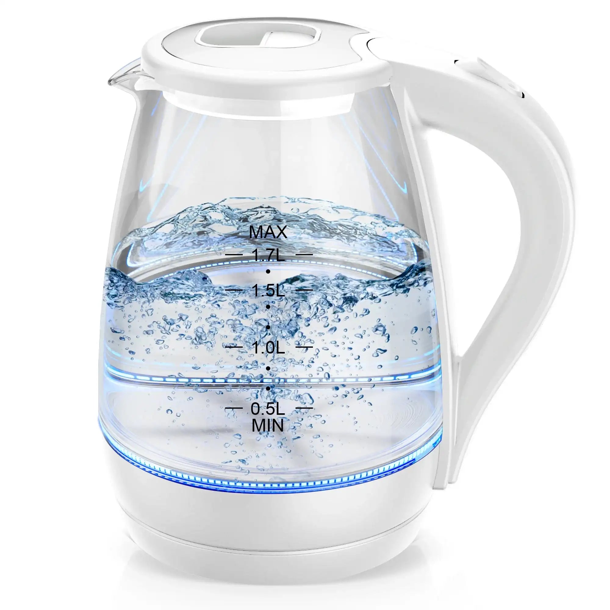 Cachoo 1.7 L Glass Electric Kettle – Borosilicate Fast-Boil Hot Water Boiler with LED Indicator