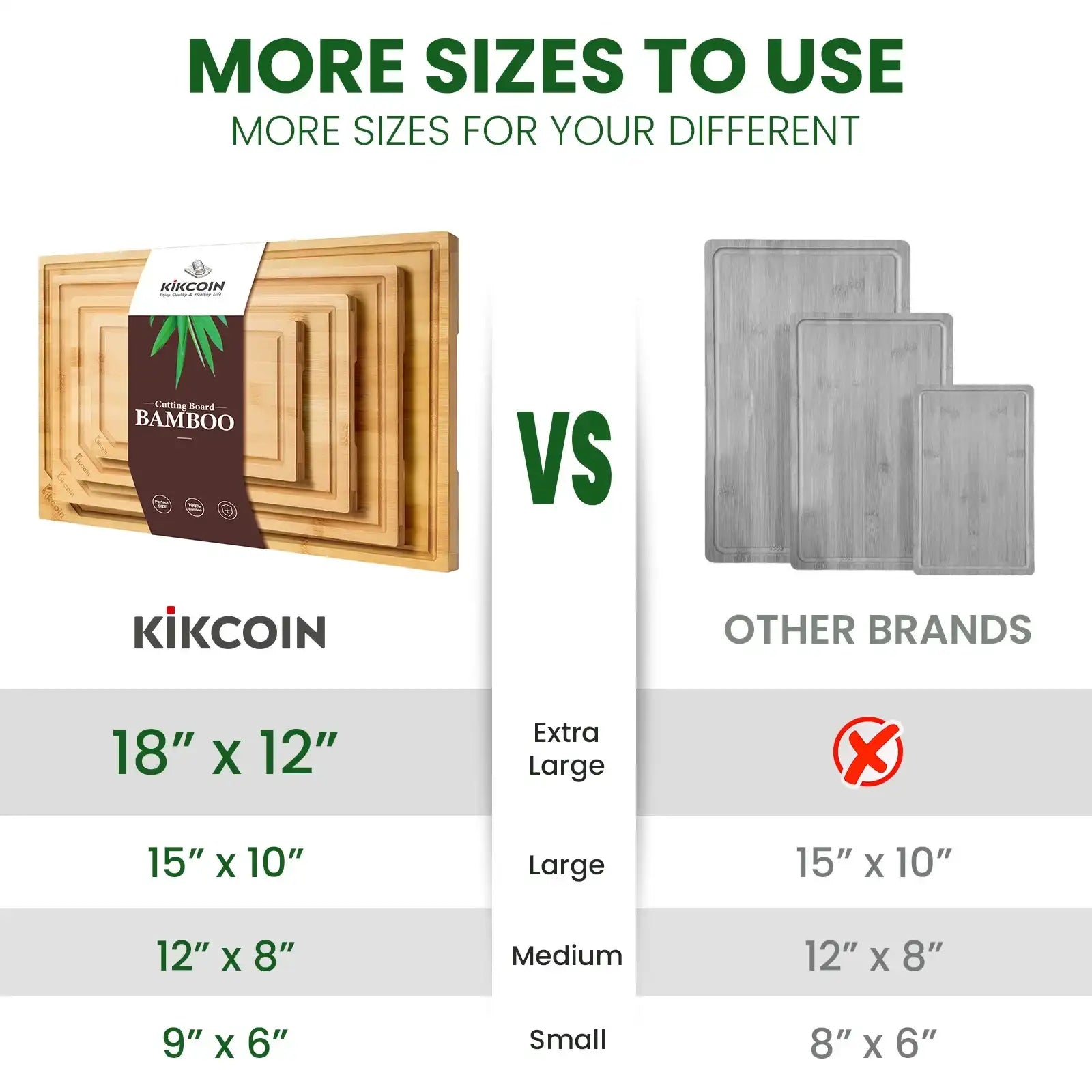 “4-Piece Extra Large Bamboo Cutting Board Set – Heavy Duty Kitchen Boards with Juice Groove & Inner Handles”