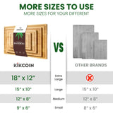“4-Piece Extra Large Bamboo Cutting Board Set – Heavy Duty Kitchen Boards with Juice Groove & Inner Handles”