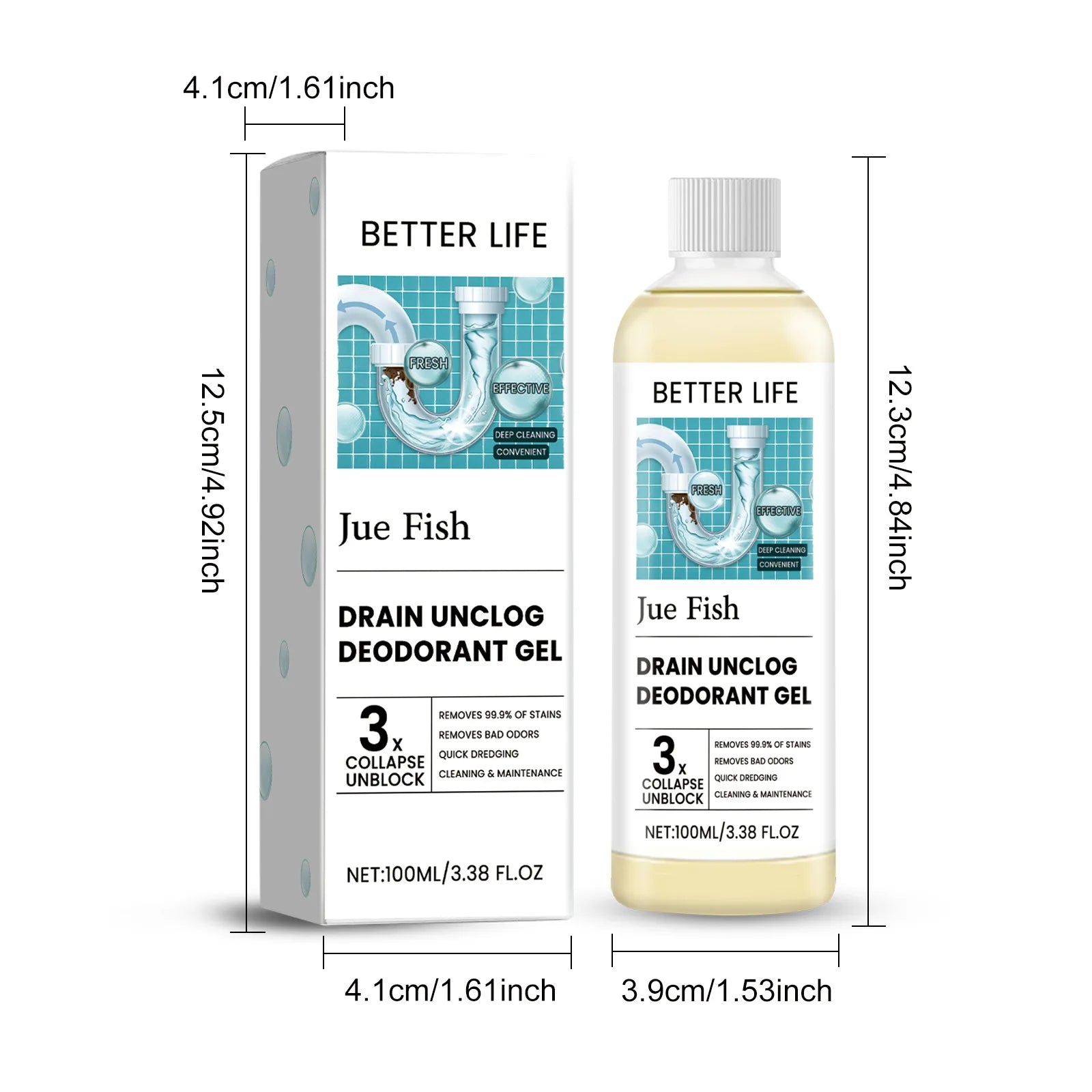 Pipeline Dredge Agent – 100 mL Drain Cleaner & Deodorant Gel for Kitchen & Bathroom Pipes