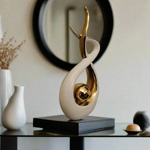 White with Gold