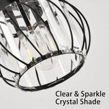 Antique Semi-Flush Mount Crystal Chandelier – Small Ceiling Light Fixture for Bathroom, Hallway & Café 💎💡