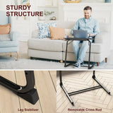 Adjustable TV Tray Table with Cup-Holder – Rolling & Folding Couch/Laptop Desk with 6 Height & 3 Tilt Angles 🎮🛋️ Adjustable TV Tray Table with Cup‑Holder