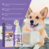 Yegbong Pet Eye Cleaner Drops – 30ml Tear Stain Remover for Dogs & Cats, Nourishing, Moisturizing & Brightening Eye Rinse