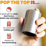 “Stainless Steel Automatic Beer Bottle Opener – Push Down Quick-Release Cap Remover, Portable Bar Tool”