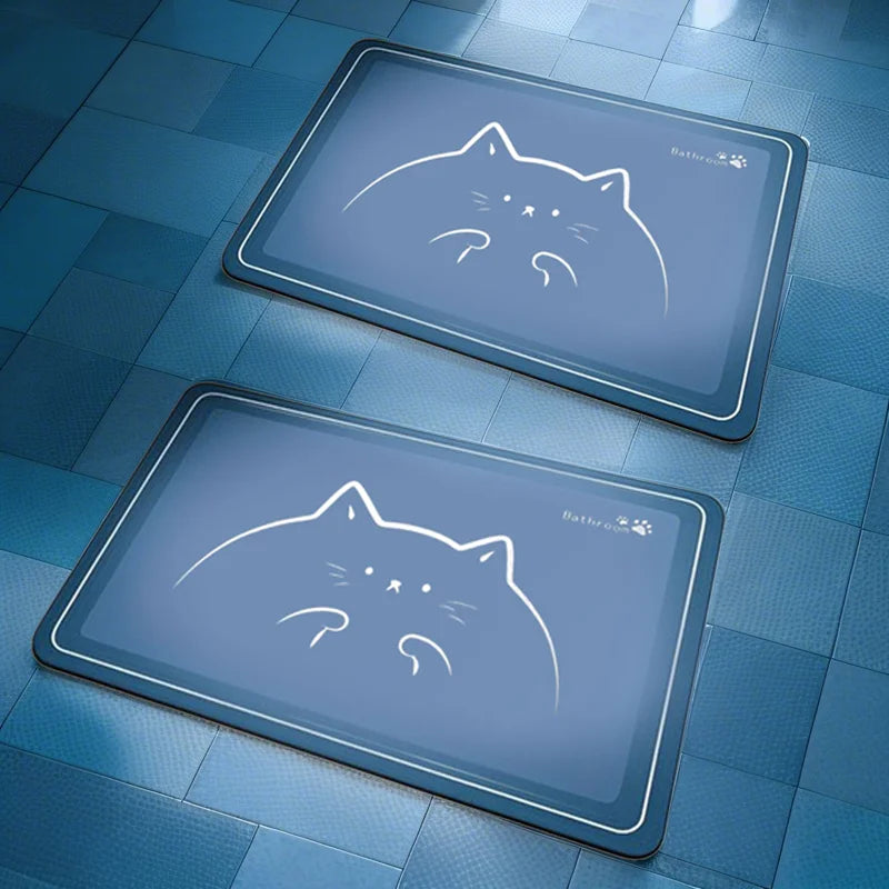 Water-Absorbing & Quick-Dry Anti-Slip Floor Mat – Bathroom Entrance Rug for Pet Food Pad & Kitchen Coffee Area
