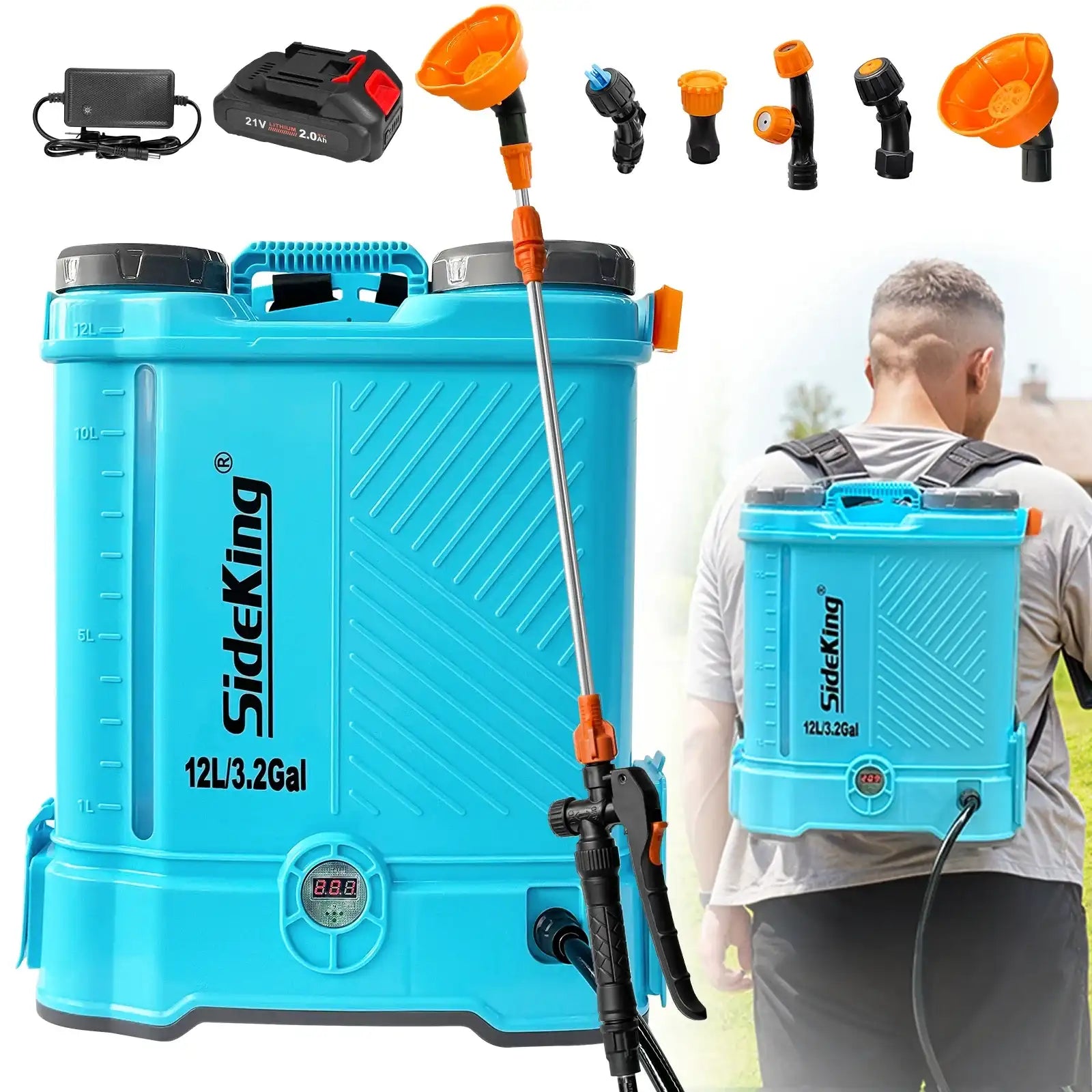 Electric 12 L Battery Backpack Sprayer – Multi-Function Garden & Agriculture Sprayer