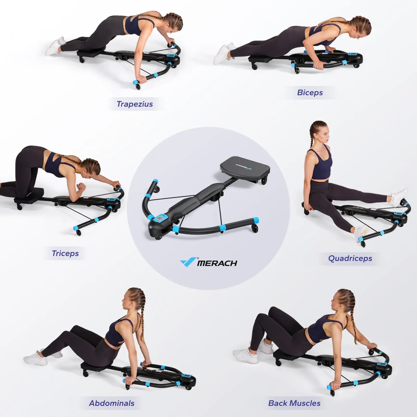MERACH Core Trainer / Ab Machine – Multifunction Dragonfly Rowing Motion Trainer for Home Gym