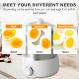 14-Egg Capacity Electric Egg Cooker – Stainless Steel Hard-Boiled Egg Maker with 30-Min Timer & Auto Shut-Off