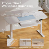 Electric Height-Adjustable Standing Desk with Drawers – Ergonomic Sit‑Stand Workstation for Home & Office