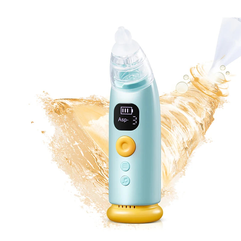“Electric Baby Nose Vacuum Cleaner – Adjustable Rechargeable Infant Nasal Aspirator with 3 Silicone Nozzles for Newborns & Toddlers”