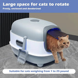 Closed Cat Litter Box – Splash-Proof, Odor Isolation & Foldable Design for Cats Under 15 lbs 🐱🚪