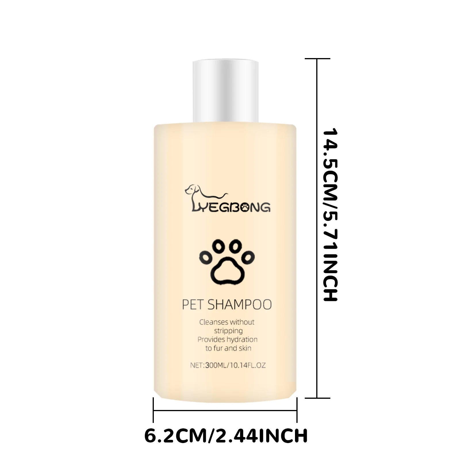 Yegbong Pet Hair Cleaning Shampoo – Stain & Mite Removal, Anti-Itch Deodorizing Shampoo for Cats & Dogs, Smooth Coat Care