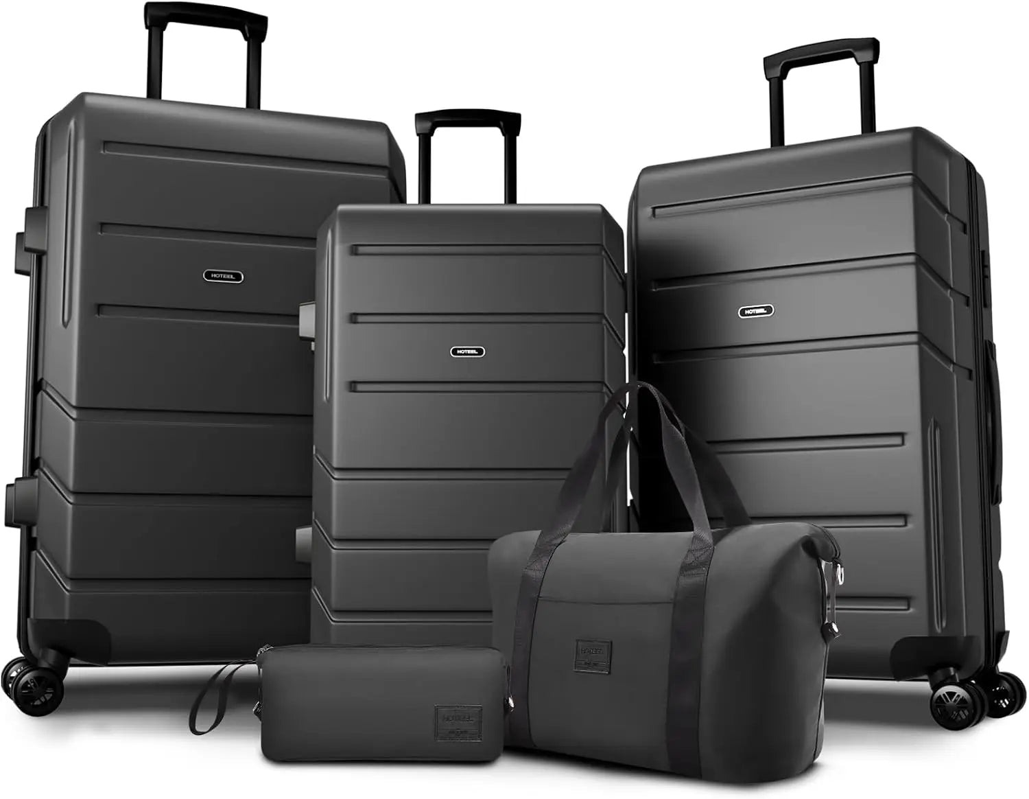 5-Piece ABS+PC Hardshell Luggage Set – Carry-On & Checked Suitcases with Spinner Wheels and TSA Locks for Business & Plane Travel