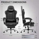 GTPLAYER Ultra-Comfortable Ergonomic Gaming Chair with Footrest, Lumbar Support & Swivel Headrest