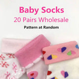 20-Pairs Baby Socks Bundle – Wholesale Cotton Socks for Infant Boys & Girls, Bulk Toddler Kids’ Essentials Set