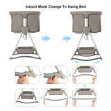 Baby Storch Rocking Bedside Sleeper & Portable Fold‑Crib – Pink