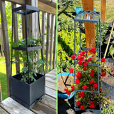 2-Piece Self-Watering Tomato Planter Box with Trellis & Climbing Cage – Indoor / Outdoor Garden Grow Kit 🍅🌿