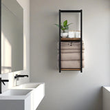 2-Tier Wall-Mounted Towel Storage Rack – Space-Saving Bathroom & Bedroom Organizer